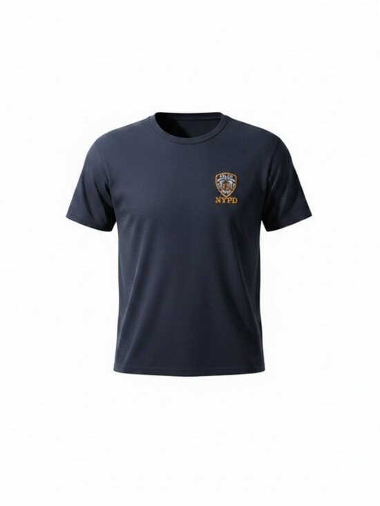 NYPD Unbranded Other - NYPD Crest Short Sleeve Tee Navy Blue Graphic T-Shirt Men Size Large